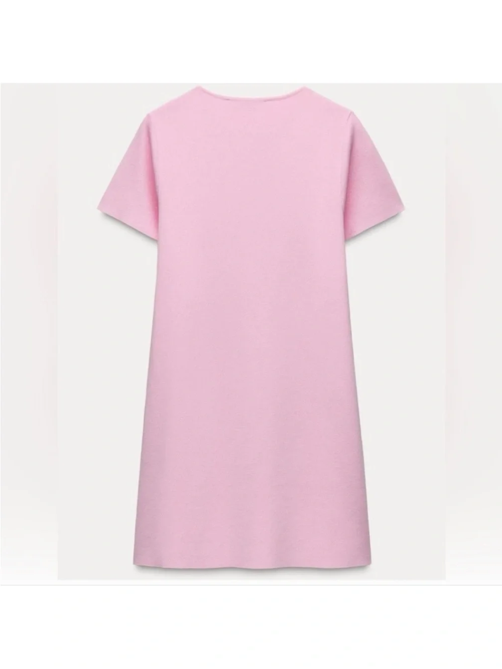 Zara Pink Knit Mini Dress With Bows NEW Size Medium